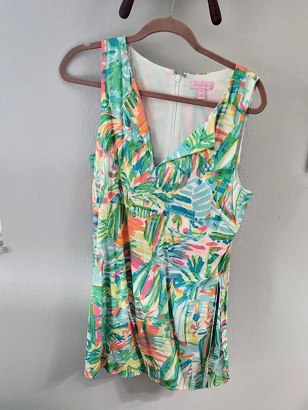 Lilly Pulitzer Abstract Print Mini Dress/romper Size 8 Like New